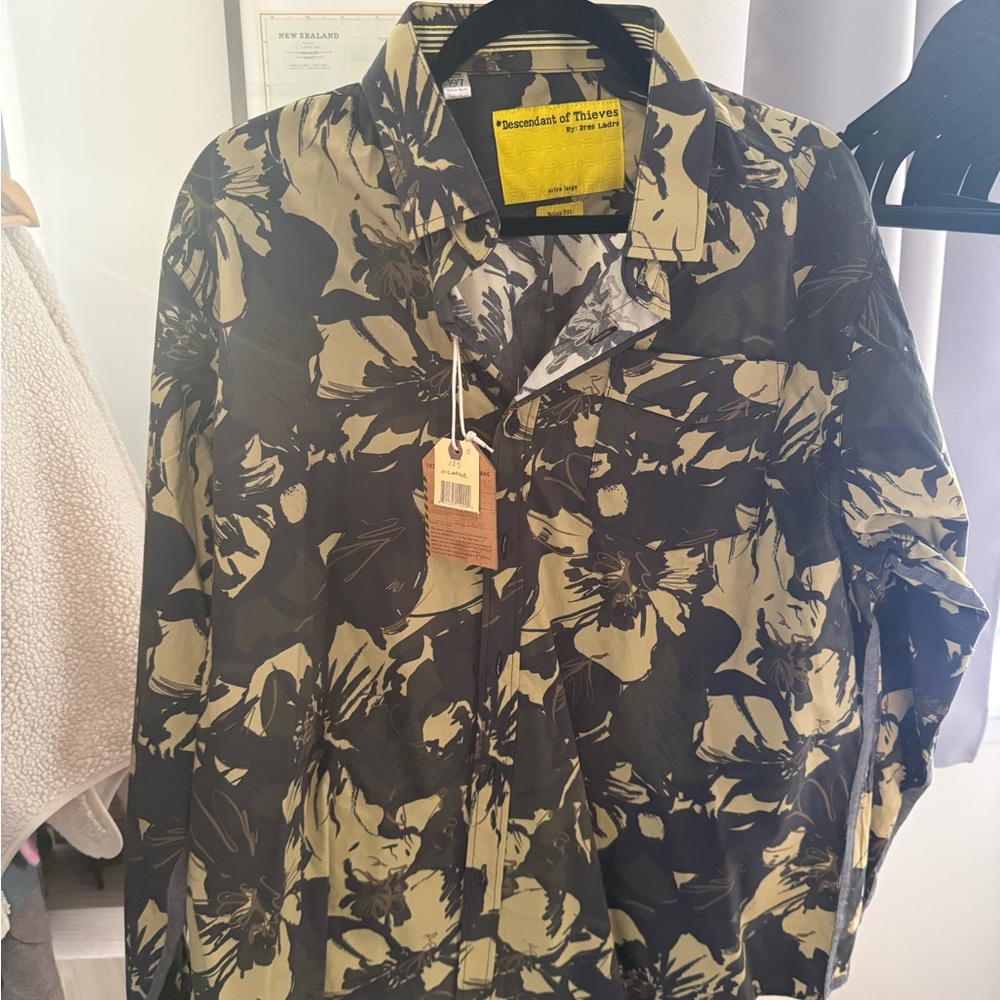 Descendant of Theives Floral Button-Up Shirt